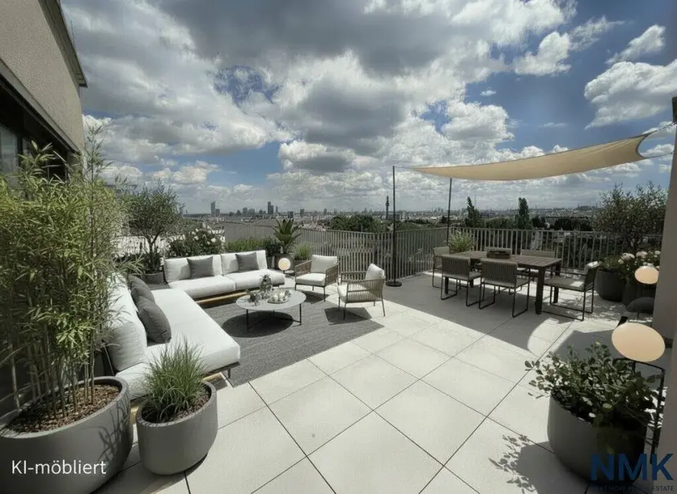 Exklusive Dachgeschosswohnung mit 3 Terrassen und großzügiger Dachterrasse