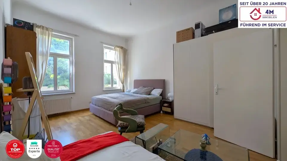 Altbauflair in Perfektion - Exklusive 2-Zimmerwohnung mit hochwertiger Sanierung