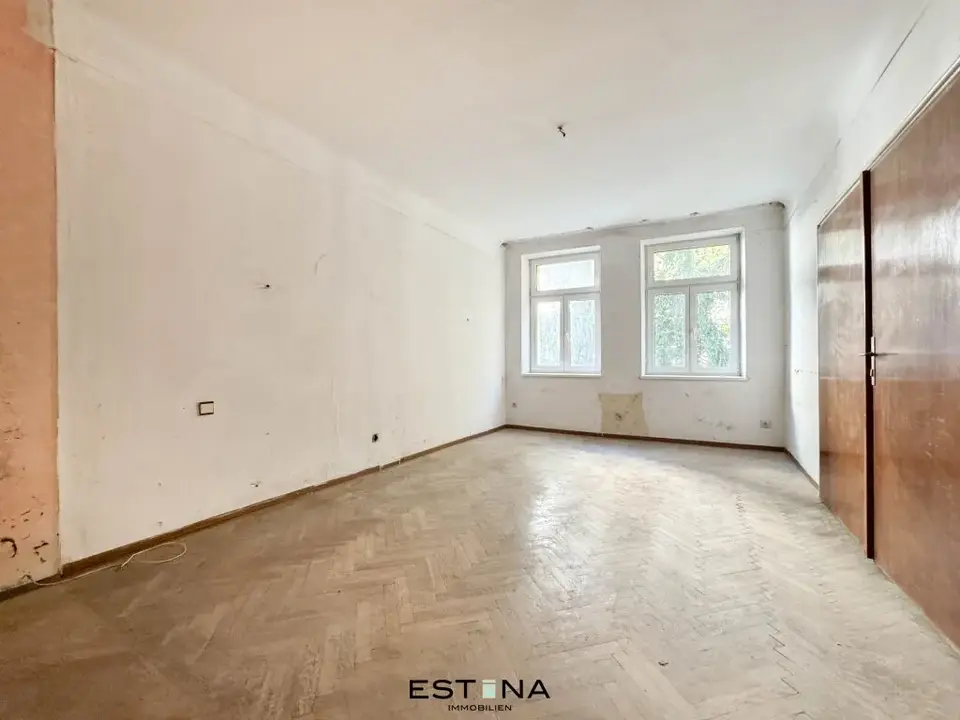 Ruhig gelegene Wohnung nahe dem Kutschkermarkt | Sanierungsbedürftig